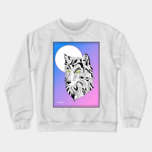 Abstact Wolf Crewneck Sweatshirt